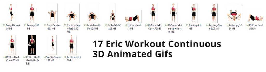 Screenshot of 17 Eric Workout Continuous 3D Animated Gifs